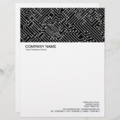 En-tête De Lettre En-tête grande image - Circuitrie en noir (Devant / Derrière)