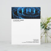 En-tête De Lettre En-tête grande image - Spirale bleue (Debout devant)