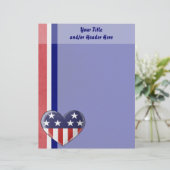 En-tête De Lettre En-tête Patriotique Heart (Debout devant)