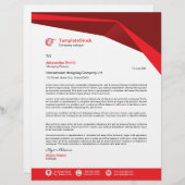 En-tête De Lettre En-tête professionnel (Devant / Derrière)