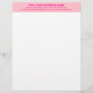 En-tête De Lettre En-tête rose centré aligné et monochrome