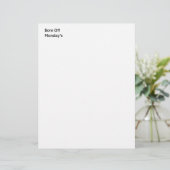 En-tête De Lettre En-tête sarcastique du lundi (Debout devant)