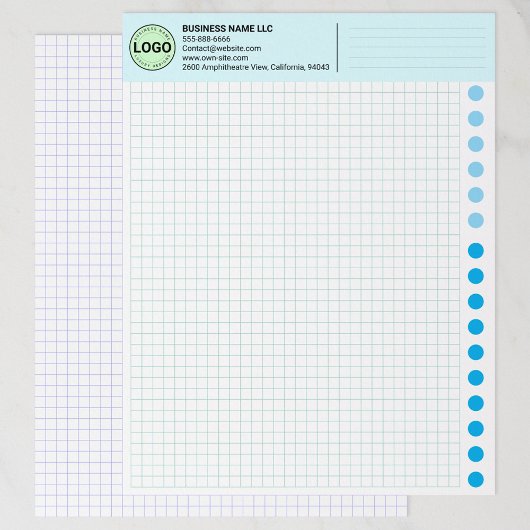 En-tête De Lettre Engineering Graph Paper Sheets with Company Logo