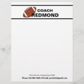 En-tête De Lettre Entraîneur de football (Devant)