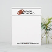 En-tête De Lettre Entraîneur de football (Debout devant)