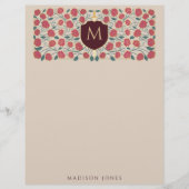 En-tête De Lettre Épée et Bouclier Imaginaire médiéval Monogramme (Devant)