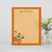 En-tête De Lettre Épice citrouille - Lin (Debout devant)