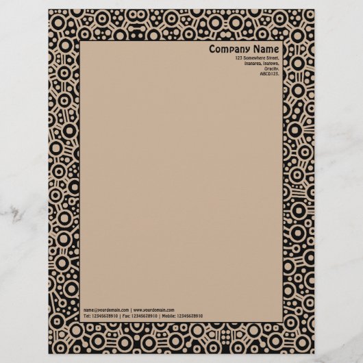 En-tête De Lettre ET Circuity - Noir avec hexadécimal CCB298 (Devant)