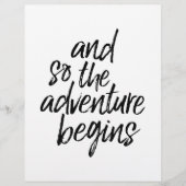 En-tête De Lettre Et donc l'aventure commence (Devant)