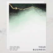 En-tête De Lettre Ethereal Mist Ombre Emerald Green Custom Shop (Devant / Derrière)