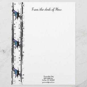 En-tête De Lettre Étoile de chat cosmique
