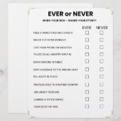 En-tête De Lettre Ever or Never Game – Printable Icebreaker (Devant / Derrière)