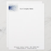 En-tête De Lettre Explosion bleue de musique sur l'arrière - plan (Devant / Derrière)