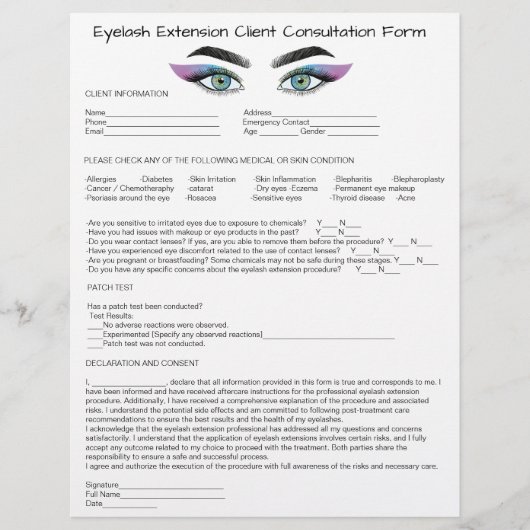 En-tête De Lettre Extension du test de patch d'allergie Holographe E (Devant)