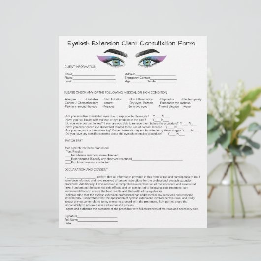 En-tête De Lettre Extension du test de patch d'allergie Holographe E (Debout devant)