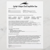 En-tête De Lettre Extension Eyelash Consentement Forme Blanc Moderne (Devant)