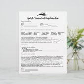 En-tête De Lettre Extension Eyelash Consentement Forme Blanc Moderne (Debout devant)