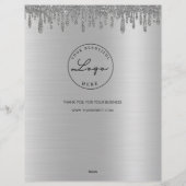 En-tête De Lettre Facturation des Parties scintillant Silver pour pe (Dos)