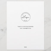 En-tête De Lettre Facture client du logo personnalisé professionnel (Dos)