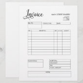 En-tête De Lettre Facture client du logo personnalisé professionnel (Devant / Derrière)