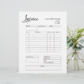 En-tête De Lettre Facture client du logo personnalisé professionnel (Debout devant)