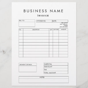 En-tête De Lettre Facture professionnelle moderne