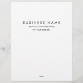 En-tête De Lettre Facture professionnelle moderne (Dos)