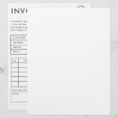 En-tête De Lettre Facture professionnelle personnalisée (Devant / Derrière)