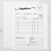 En-tête de lettre Facturer les fournitures pour pe (Devant / Derrière)