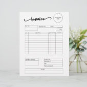 En-tête de lettre Facturer les fournitures pour pe (Debout devant)