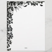 En-tête De Lettre Fantôme, Chat, Chat et Citrouille, Bonne Halloween (Dos)