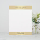 En-tête De Lettre Faux Gold Elegant Glamor Moderne Modèle (Debout devant)