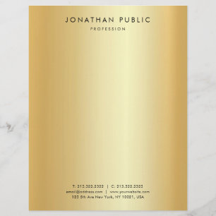 En-tête De Lettre Faux Gold Moderne Minimaliste Simple Professionnel