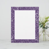 En-tête De Lettre Faux Parties scintillant violet, texture (Debout devant)