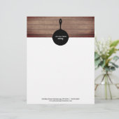 En-tête De Lettre Fer Skillet Rustique Bois Restaurant Restauration  (Debout devant)