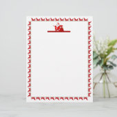 En-tête De Lettre Festivale Noël Père Noël (Debout devant)