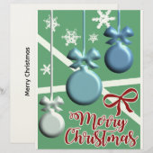 En-tête De Lettre Festive Christmas Tree Holiday Greeting Card (Devant / Derrière)