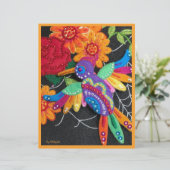 En-tête De Lettre Festive Hummingbird Image of My Felt & Beadwork (Debout devant)
