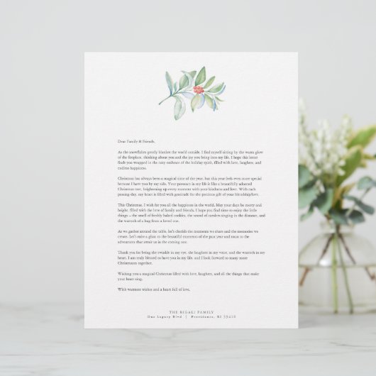 En-tête De Lettre Festive Joyeux Noël Lettres Modèle (Debout devant)