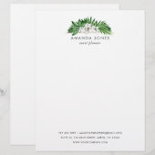 En-tête De Lettre Feuillage de verdure tropicale (Devant / Derrière)