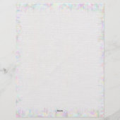 En-tête De Lettre Feuille de fleurs (Dos)