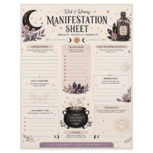Feuille de manifestation Wick & Whimsy