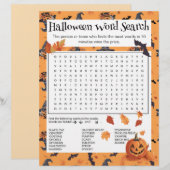 En-tête De Lettre Feuille de partie de recherche de mot Halloween (Devant / Derrière)