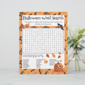 En-tête De Lettre Feuille de partie de recherche de mot Halloween (Debout devant)