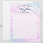 En-tête De Lettre Feuille tropicale peinte (Devant / Derrière)