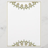 En-tête De Lettre Feuilles d'aquarelle Art déco (Devant)