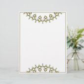 En-tête De Lettre Feuilles d'aquarelle Art déco (Debout devant)