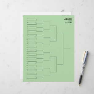 En-tête De Lettre Feuilles de modèle de tableau d'élimination pour 3