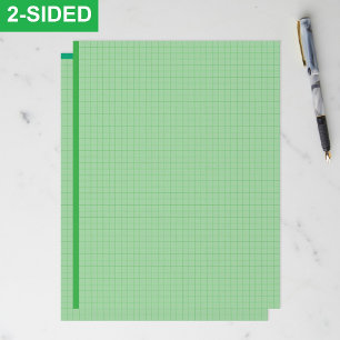 En-tête De Lettre Feuilles de papier graphique vert vierge (carrés d