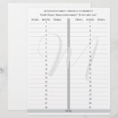 En-tête De Lettre Feuilles de score personnalisées pour jeu de Cornh (Devant / Derrière)